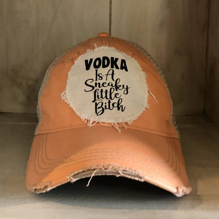 BohoGroove - Wholesale Baseball Cap - Women's - Vodka is a Sneaky Little Bitch Hat, Vodka Ball Cap18
