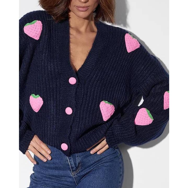 Strawberry Sweater Cardigan for wholesale by Mapcie