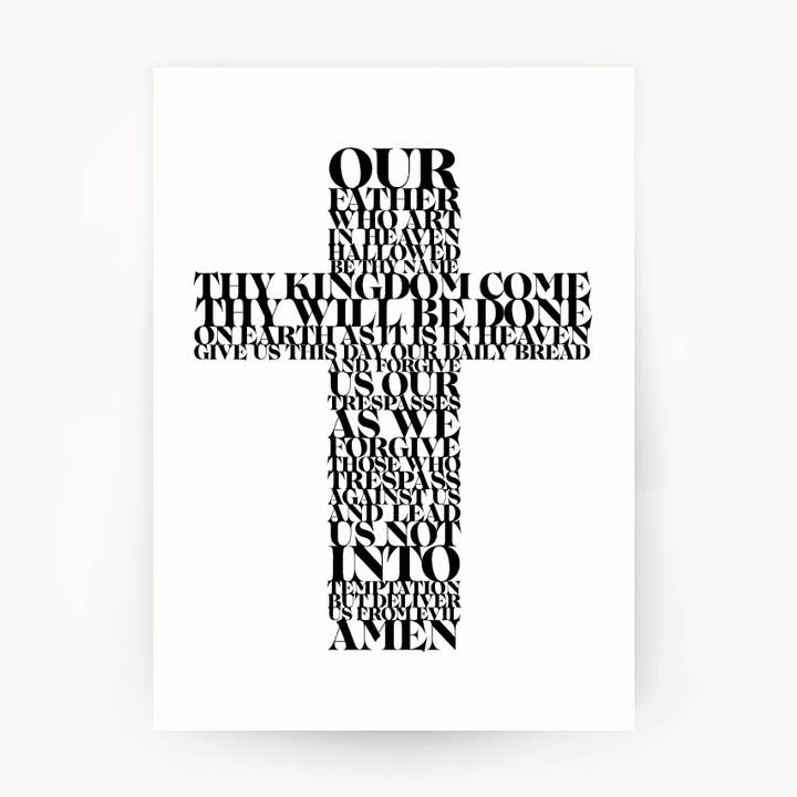 The Artisan Gift Co. - Wholesale Art print - Our Father Prayer Religious Hand Foiled Print4