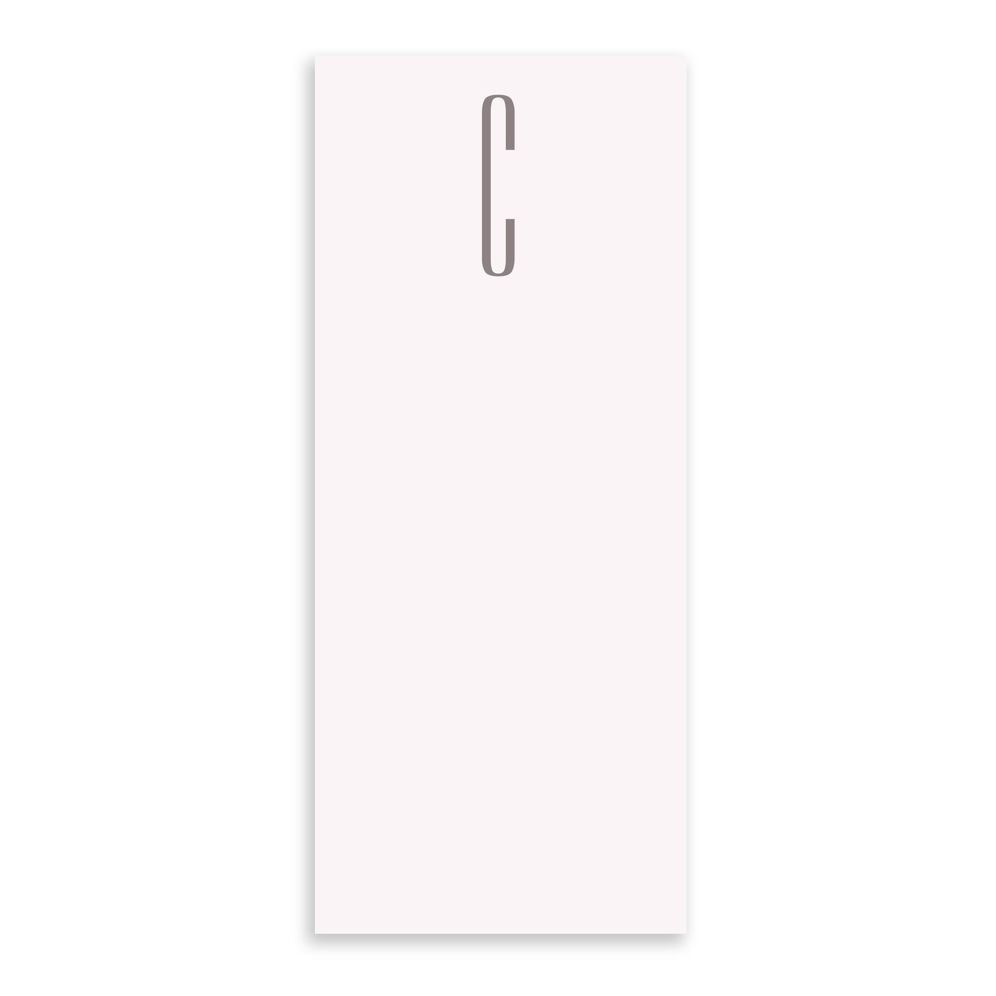 Black Ink - Wholesale Notepad - Long Skinny Gray Initial Notepads2