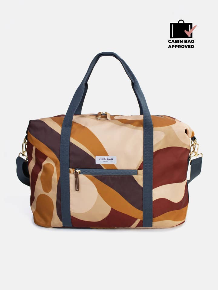 Borsa Weekender | Abstract Caramel per la vendita all'ingrosso da parte di Kind Bag
