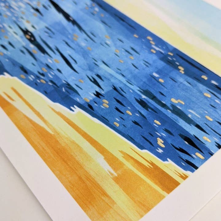 Slow Sunday - Wholesale Art Print - ‘Golden Hour 2’ Beach Scene Fine Art Print7