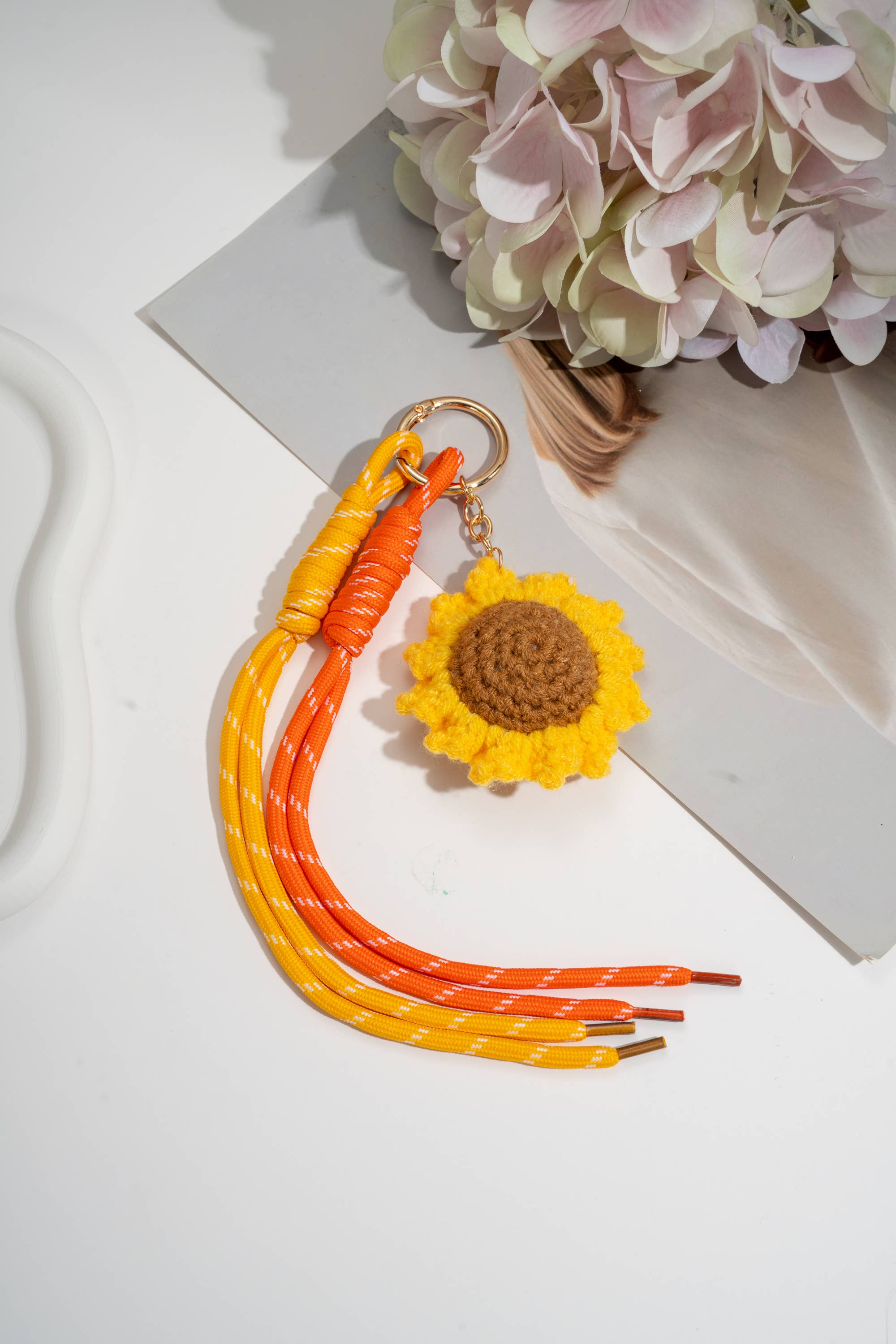 COSMOS - Wholesale Keychain - Women's - Sunflower Charm Keychain Radiant Sunny Jewel