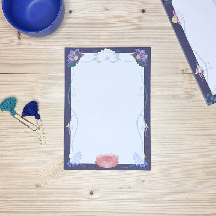 A5 Recycled Paper Notepad | Enchanted Blooms for wholesale by Holchester Designs
