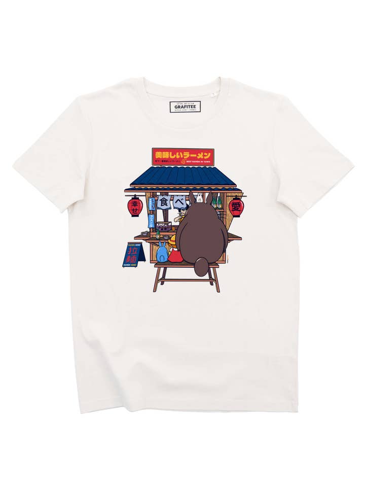 Off white T-shirt House of Ramen Totoro - Studio Ghibli T-shirt for wholesale on Faire