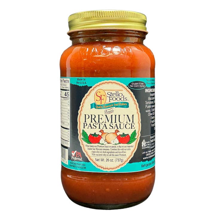 Stello Foods - Rosie's Premium Pasta Sauce 26 oz for wholesale by Stello Foods, Inc.