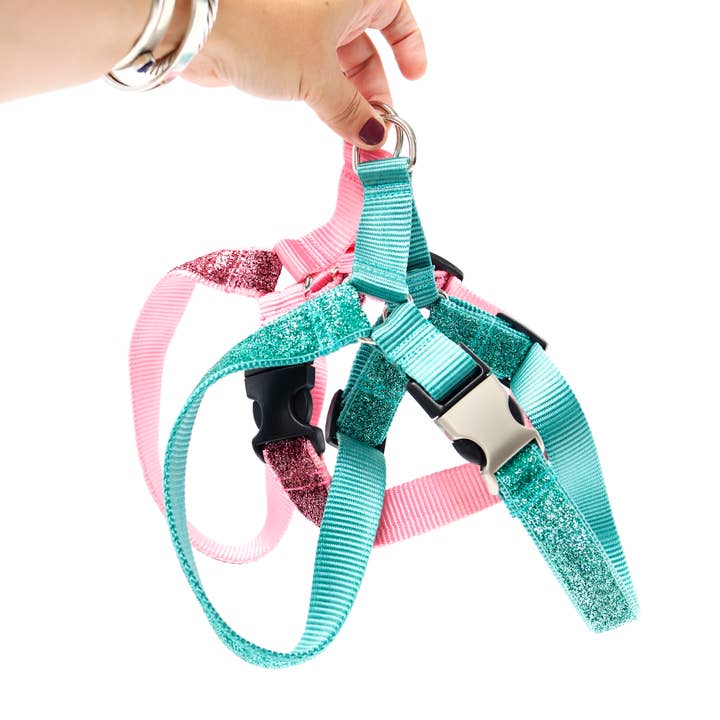 Easy On Dog Harness - Sparkly Mermaid Glitter (8 Colors) for wholesale by Mimi Green