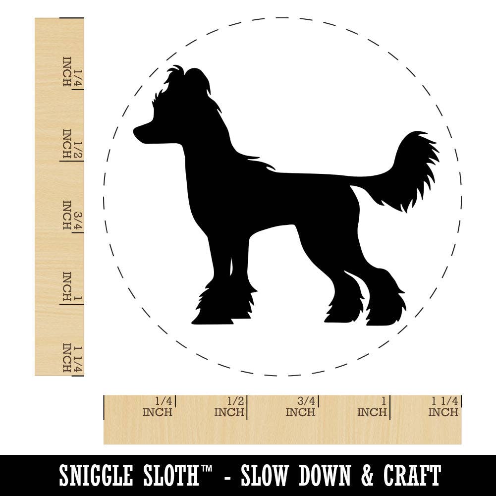 Sniggle Sloth - Wholesale Rubber/Decorative Stamp - Chinese Crested Dog Solid Rubber Stamp for Stamping Crafting Planners3
