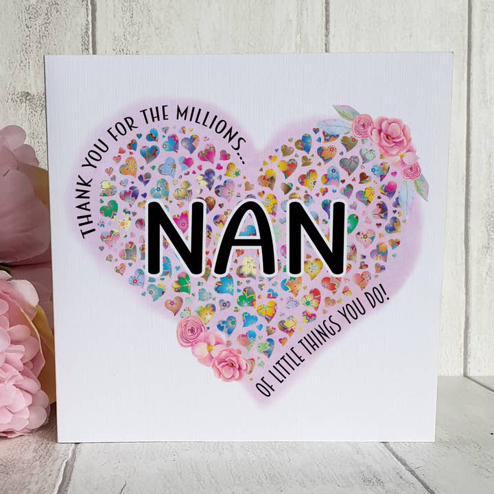 Nan Thankyou Card for wholesale by TM Giftware
