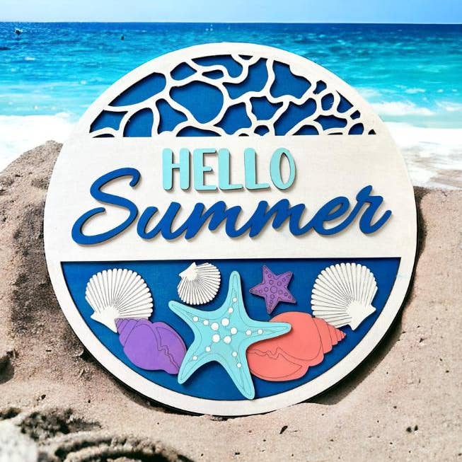 Denton Cove - Wholesale DIY Craft Kit - Hello Summer Seashells DIY Craft Kit