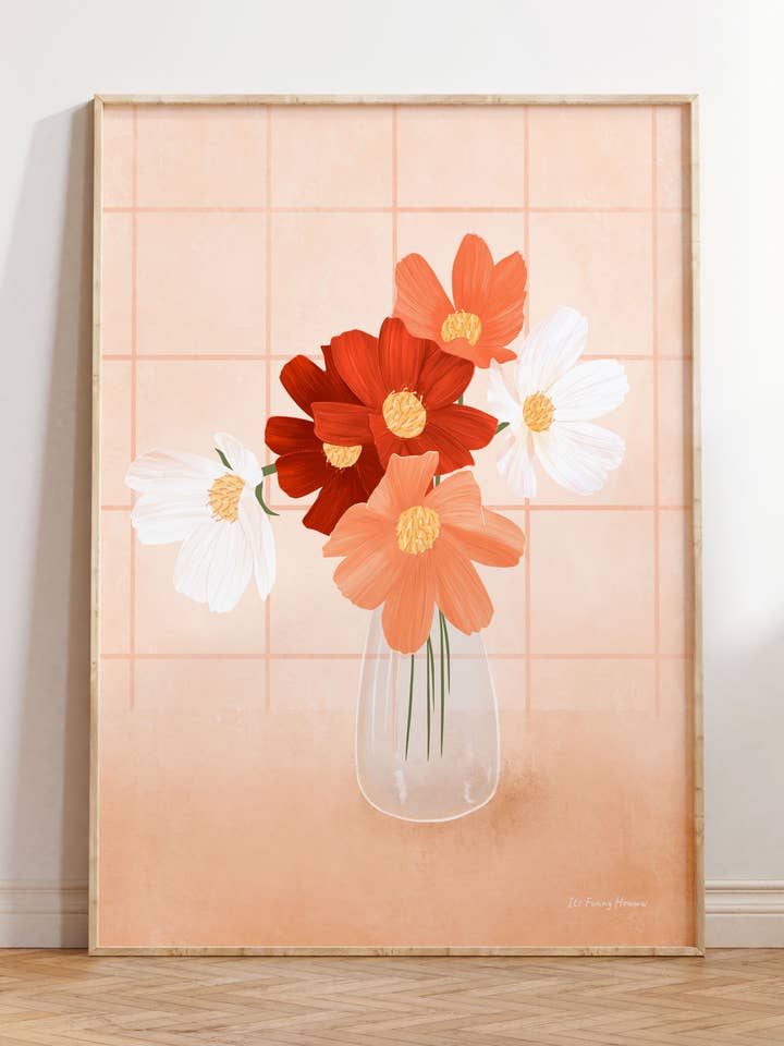 Impressão artística de vaso de flores por atacado de Illustrations Its Funny Howww Inc