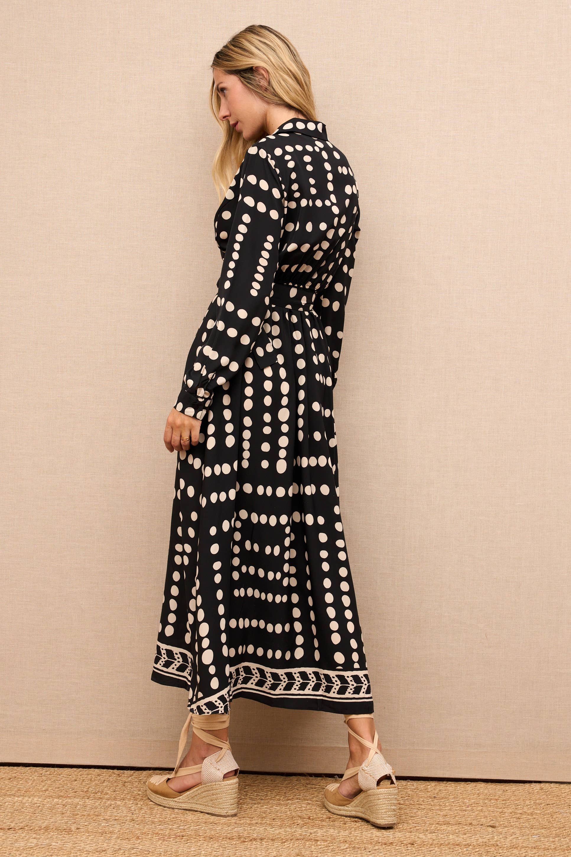 SWEET MAGIC MODA Y COMPLEMENTOS - Wholesale Dress - Women's - POLKA-DOT LONG DRESS 1