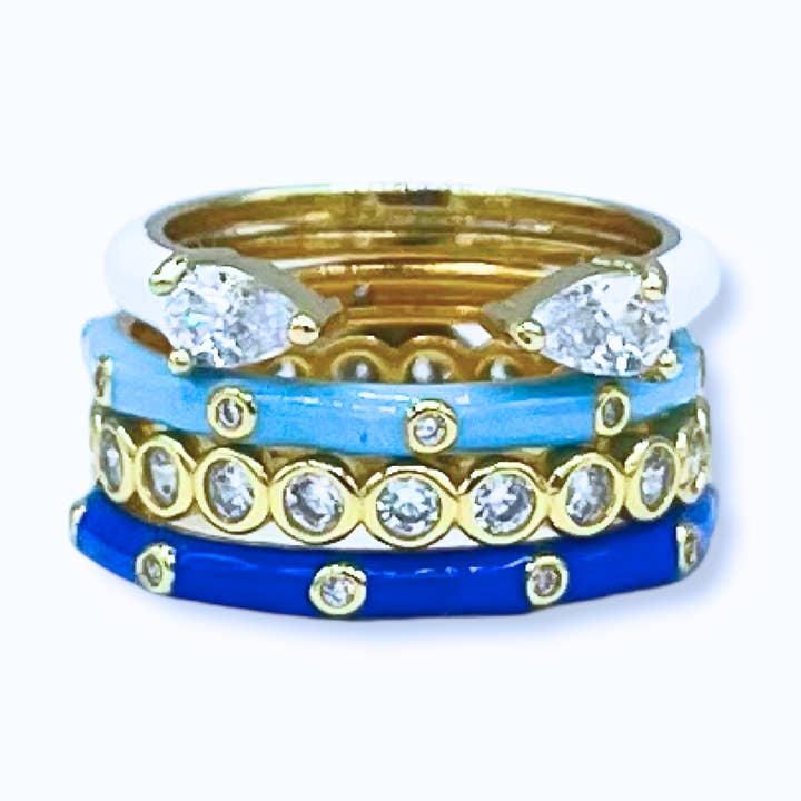 R203 ADP-Alpha Delta Pi 4 bagues empilables pour la vente par Color Shout