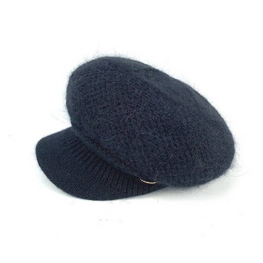 Comfortarians - Vente Bonnet – femme - Bonnet en laine et cachemire pour femmes, couleur unie, épaisse et chaude5