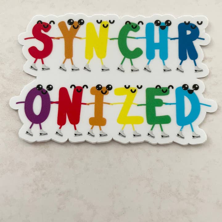 Denali & Co. - Wholesale Sticker - Synchronized  Figure Skating Sticker, 3" x 1.95" Â