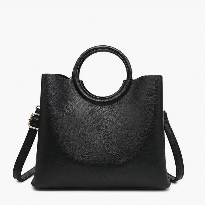 Jen & Co. - Wholesale Top Handle Bag - Women's - M2616 Helen Shaped Satchel w/ Round Handle & Long Strap