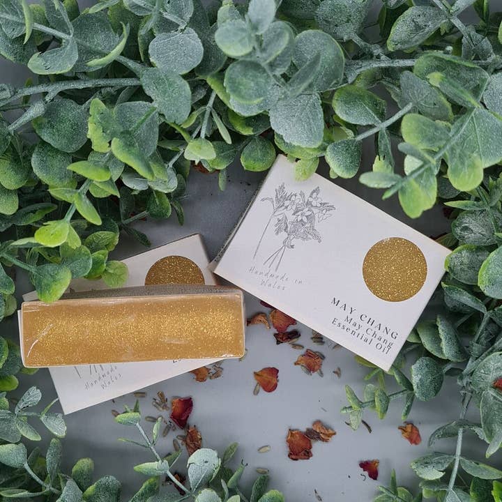 Deryn Wen Gifts - Wholesale Bar Soap - May Chang Sparkle Essential Oil Soap Bar