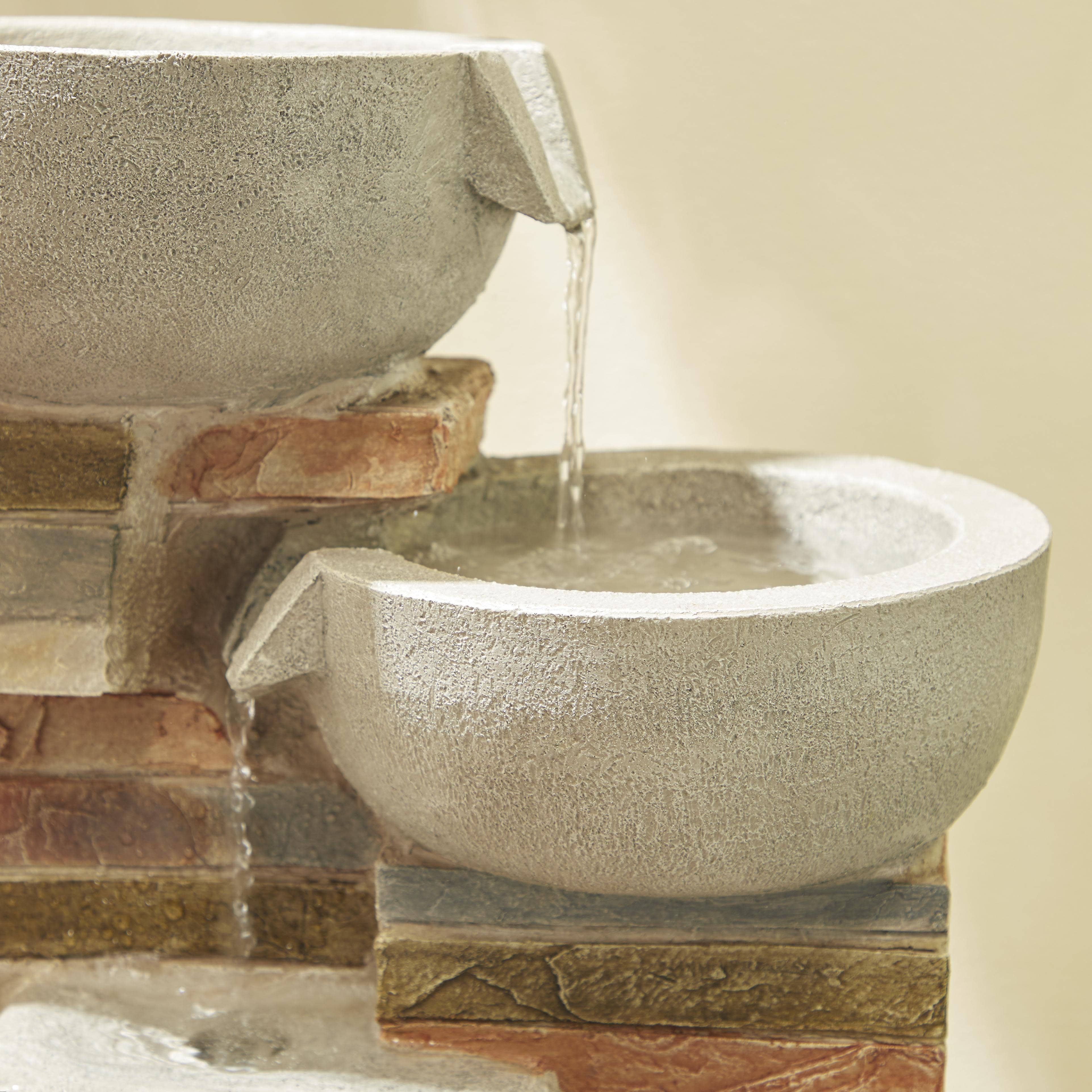 Import Corner - Wholesale Outdoor Ornament/Decor - A-40495: POLYSTONE WALL FOUNTAIN 10"W,16"H6