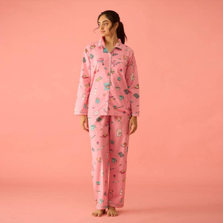 Women Baking Pima Pajama Set for wholesale by Little West Street