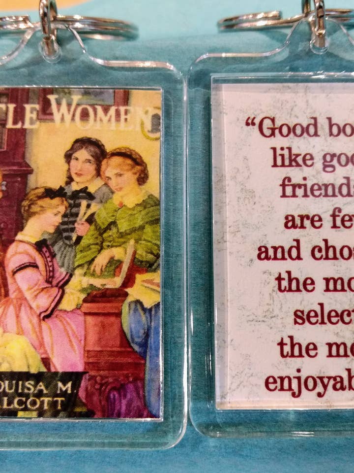 Little Women "Good Books" Keychain for wholesale by The Marble Faun Gifts