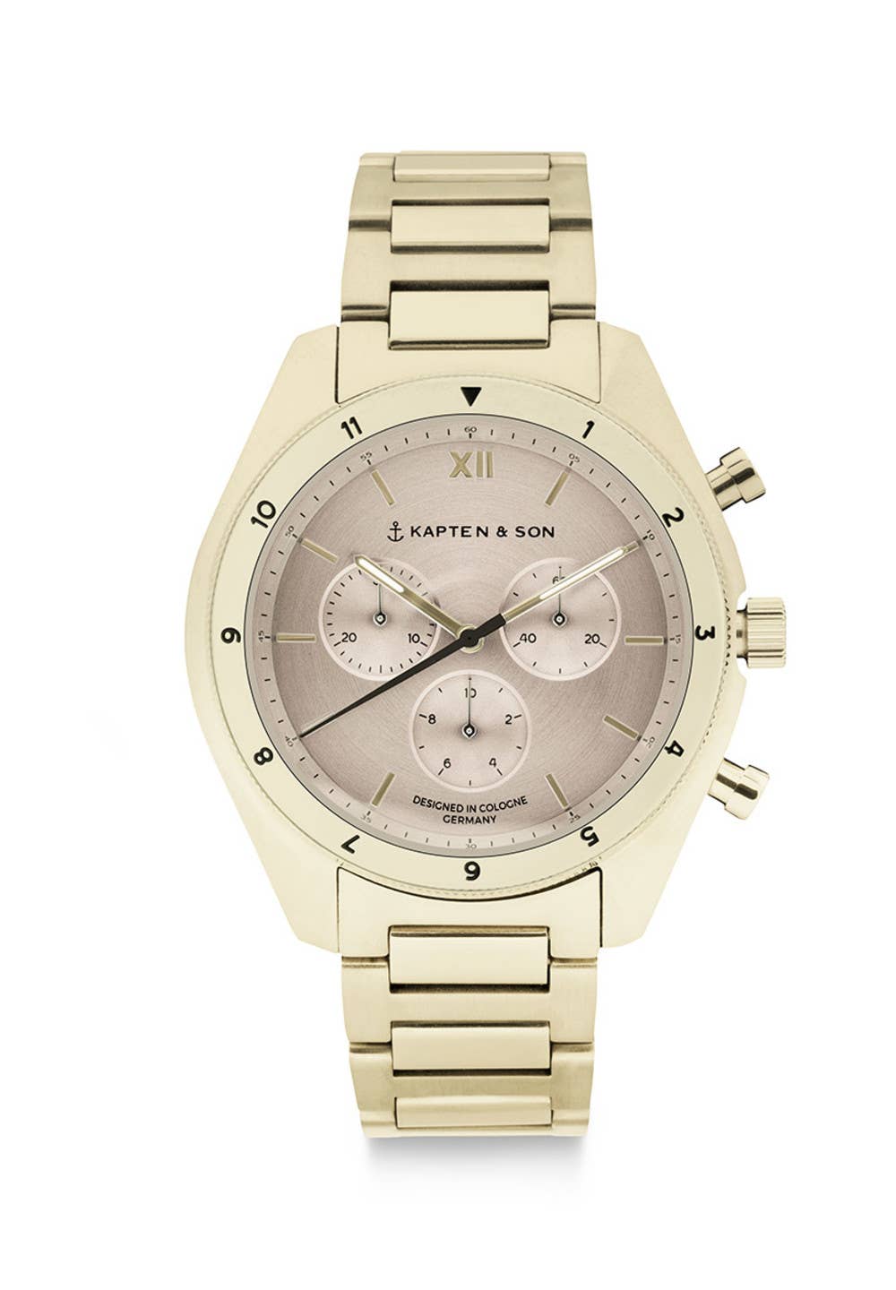 Kapten & Son – wholesale Armbandsur - Unisex – Rise Unisex armbandsur i ljust guld och krämstål0