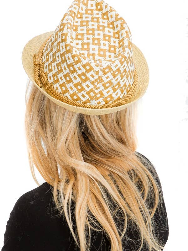 Checkered Fedora for wholesale by Cap Zone