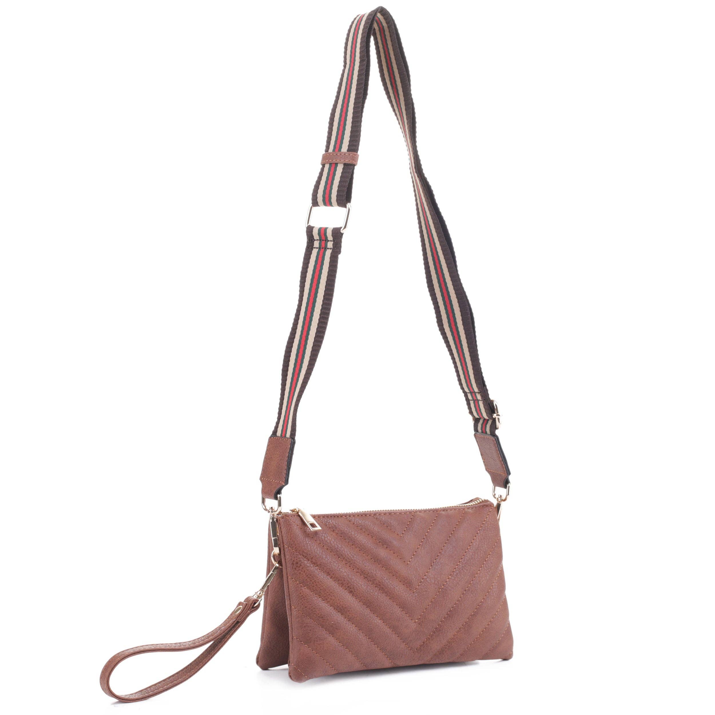 Isabelle Handbags - Vente Sac à bandoulière – femme - CVS20245 Sac bandoulière matelassé en chevrons avec sangle en toile7