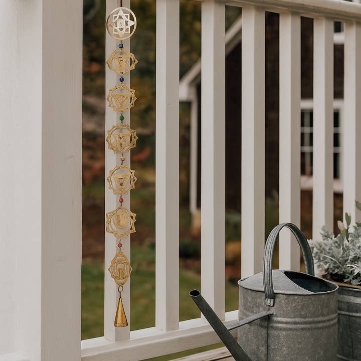 Matr Boomie Fair Trade - Wholesale Wind chime - Viaan Seven Chakras Bell Wind Chime Garland-Fair Trade Home2