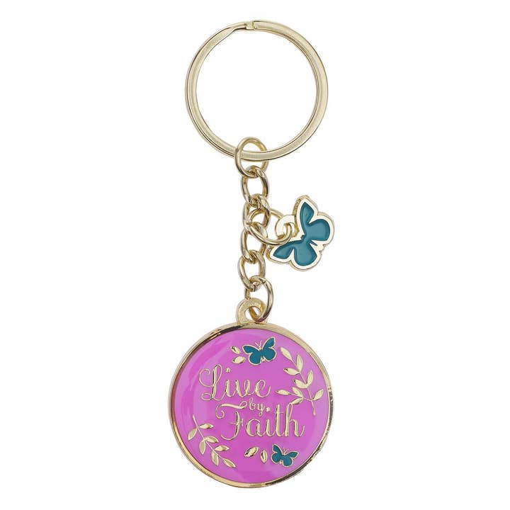 Keychain Live by Faith for wholesale by Christian Art Gifts