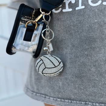 Custom Embroidered Volley Ball Wristlet Key Fob