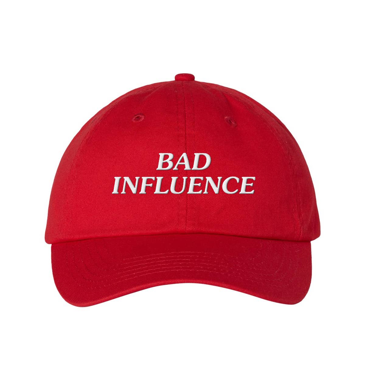Lucky Luna Apparel - Wholesale Baseball Cap - Women's - Bad Influence Embroidered Dad Hat2