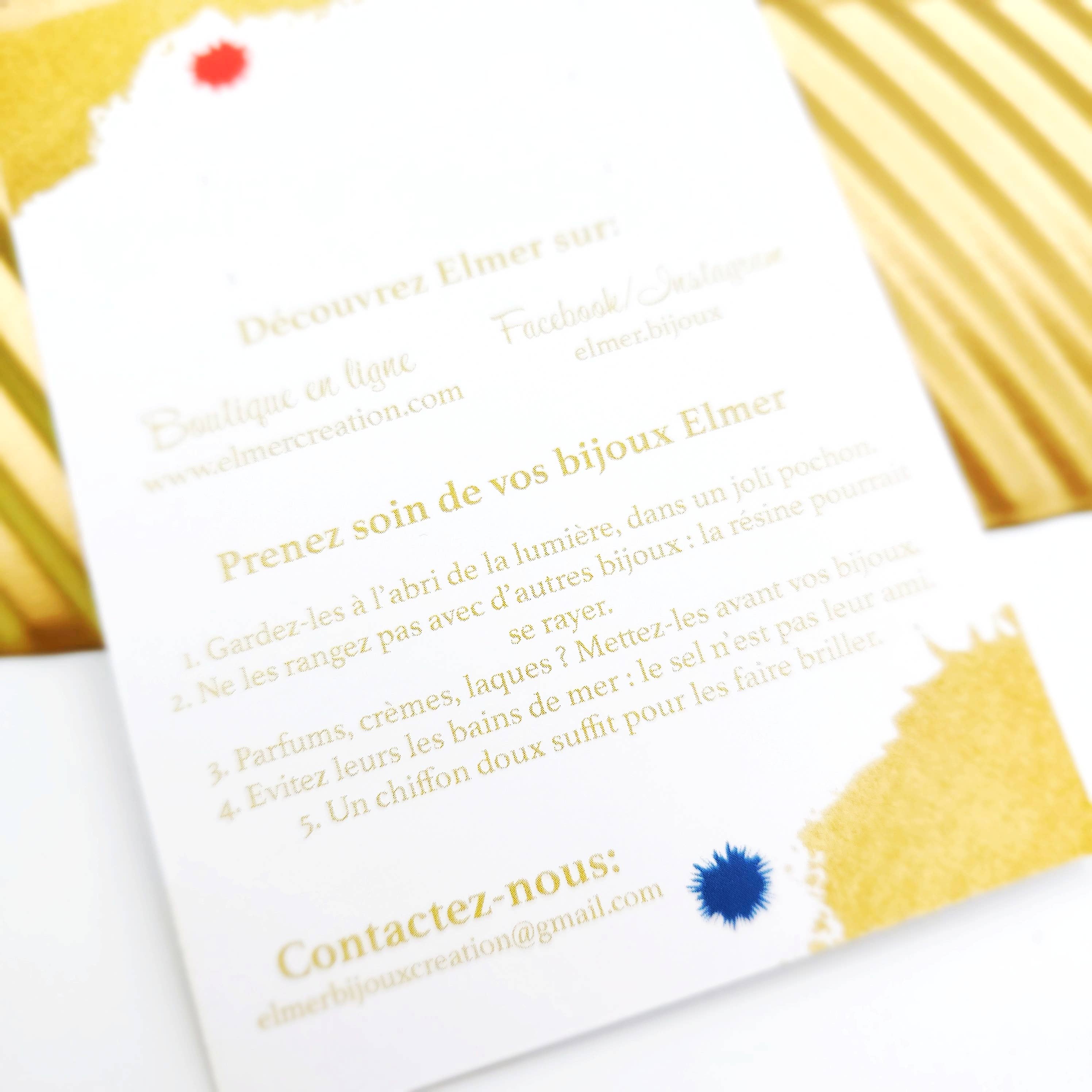 Elmer - Vente Boucles d'oreilles pendantes - Boucles d'oreilles petites BOTO / 2 couleurs2