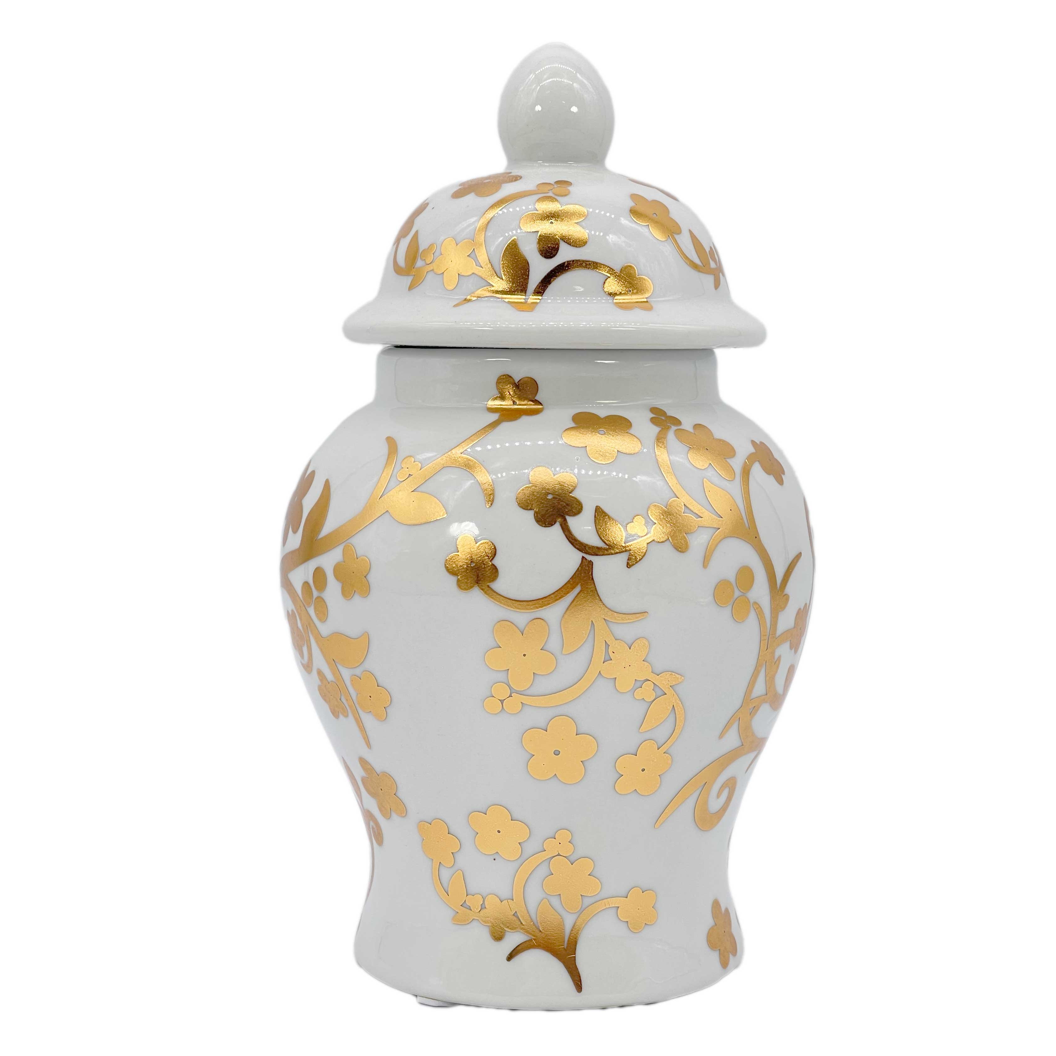 Galt International Company – wholesale Decorative jar – Small Chinoiserie Ceramic Decorative Tea & Ginger Jar 8"22