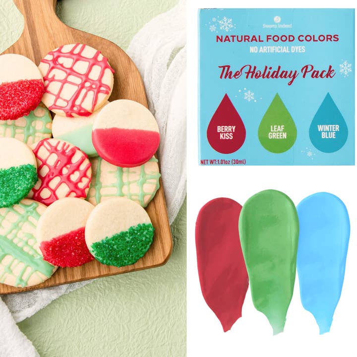 Sweets Indeed Dye Free Holiday Food Color 3 Pack - 1.01 ounces for wholesale by Sweets Indeed