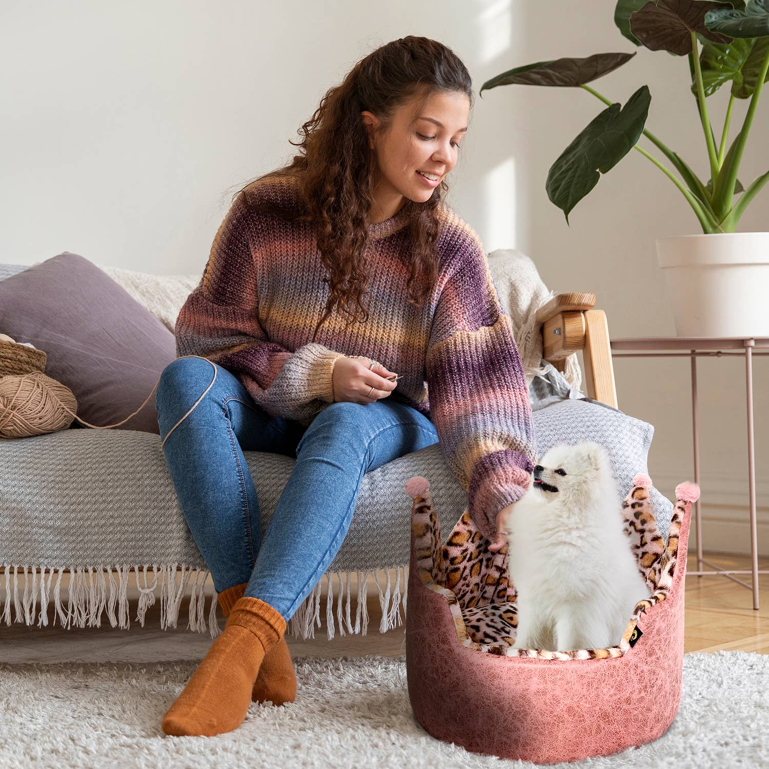 Precious Tails - Wholesale Pet Bed - Cat/Dog - Precious Tails Leopard Print Crown Pet Bed14