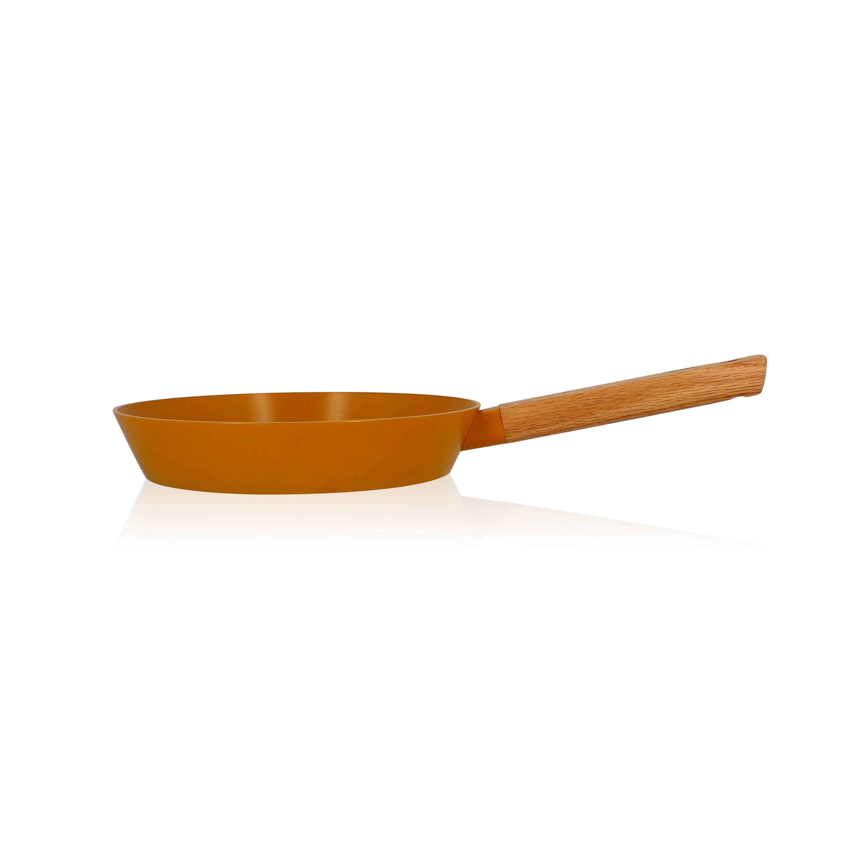 Ogo living - Wholesale Pan - 24cm ector pan in yellow aluminum with wooden handle