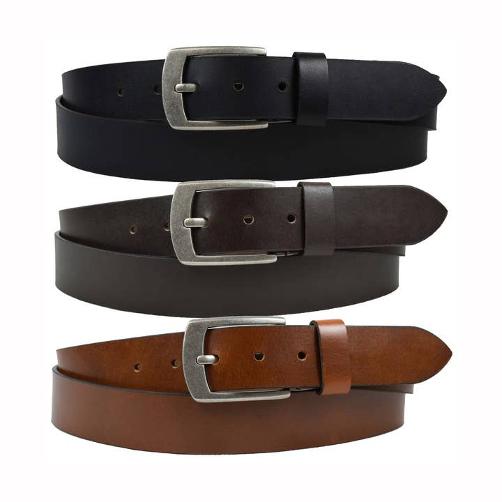 Greenwood - Wholesale Riem - Uniseks - Lederen riem, spijkerriem voor heren, tailleriem voor dames, leer tot 140 cm