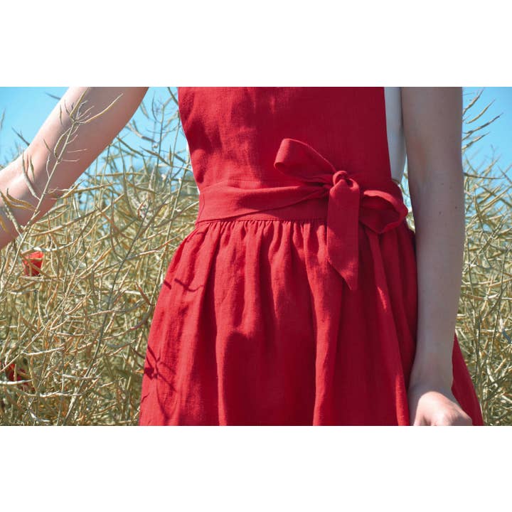 Matrinna - Wholesale Apron - Pinafore Apron, Aprons for Women, Cross Back Apron, Apron With Pockets, Pinafore Dress, Japanese Apron, Garden Apron, Red Apron Women5