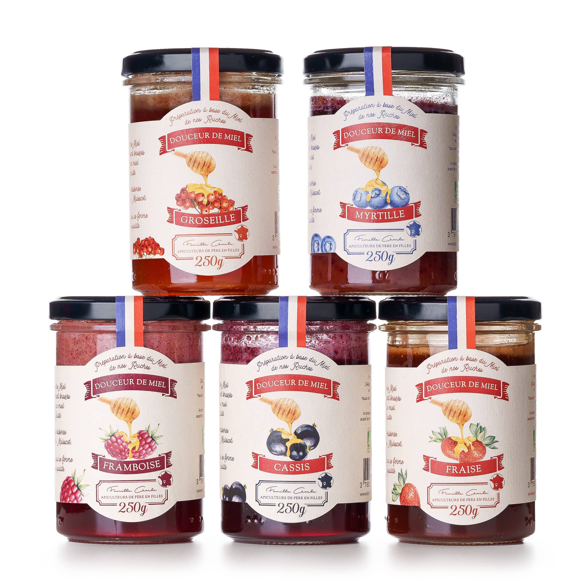 Les Abeilles de Malescot – wholesale Honey – Whipped Honey - Blueberry (250g)1