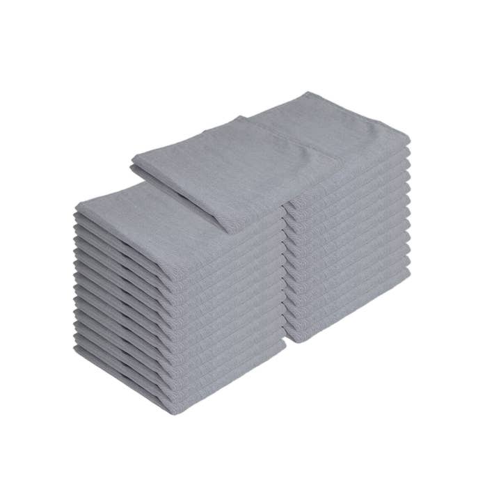Arkwright Home - Wholesale Dinner & Cloth Napkin - 25 Pack of Poly Spun Solid Cloth Dinner Napkins - 20 x 20 in12