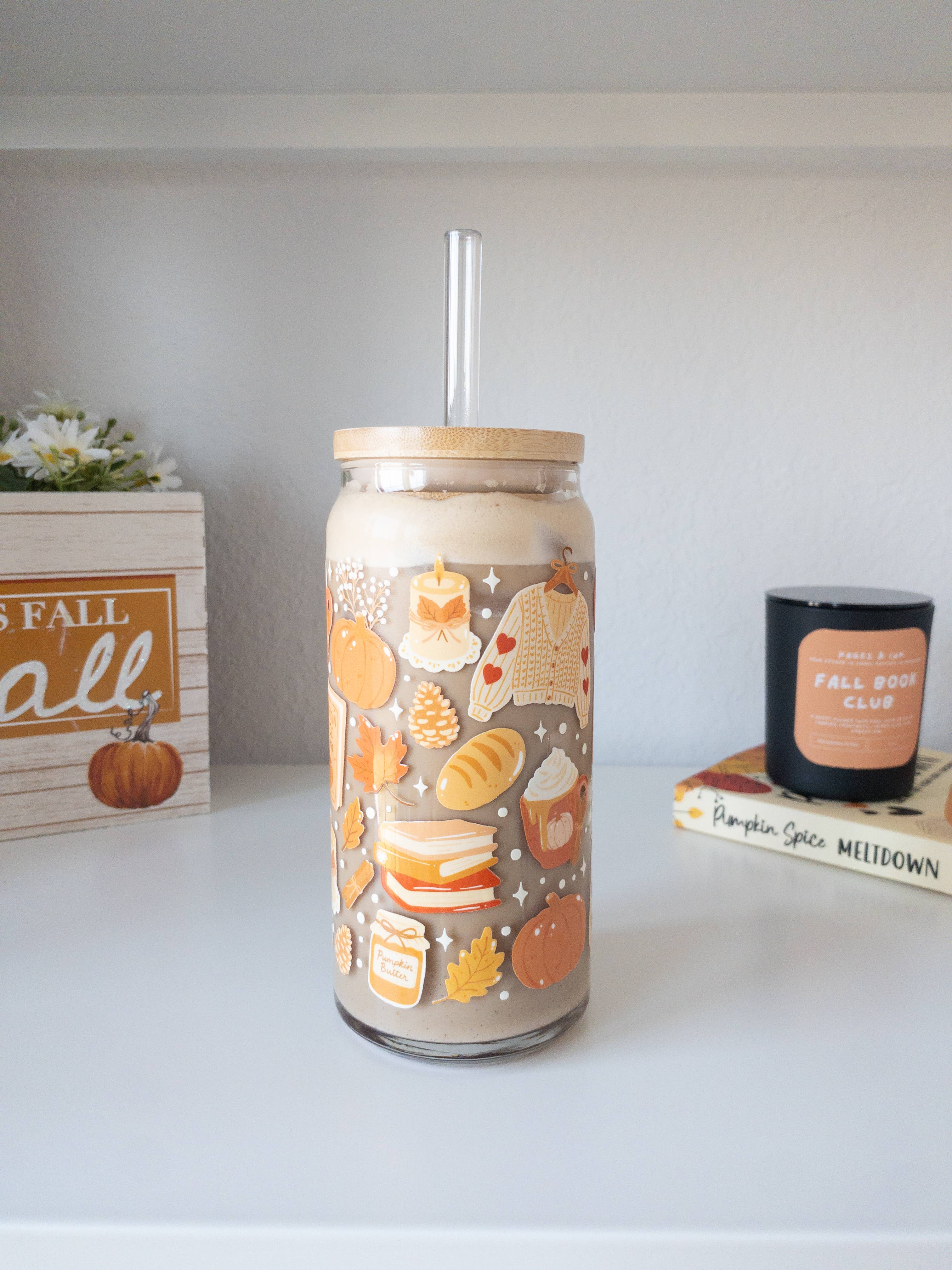 Be Bold Stay Bold - Wholesale Drinking Glass/Cup - Pumpkin Spice Cozy Fall Glass Cup – 16oz & 20oz4