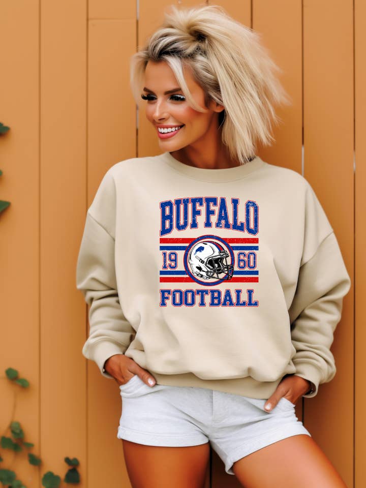 Buffalo Bills Football Adult Graphic Crewneck Pullover for wholesale by Uncommon Label