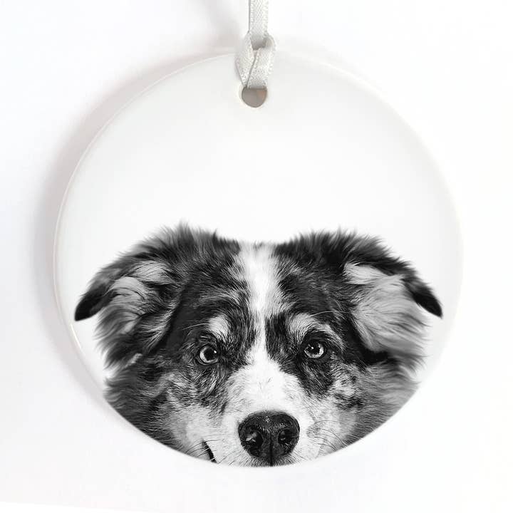 Australian Shepherd 1 Ceramic Ornament for wholesale by Perkie Prints