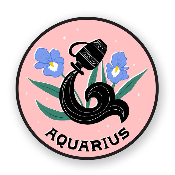 Autocollant du zodiaque : Verseau pour la vente par Antiquaria