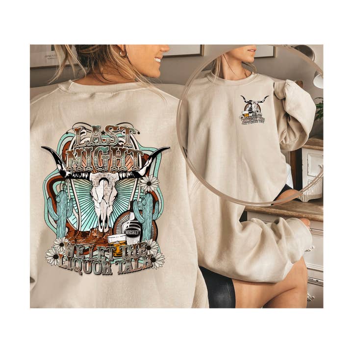 Last Night Wallen Sweatshirt for wholesale by Grey&Co