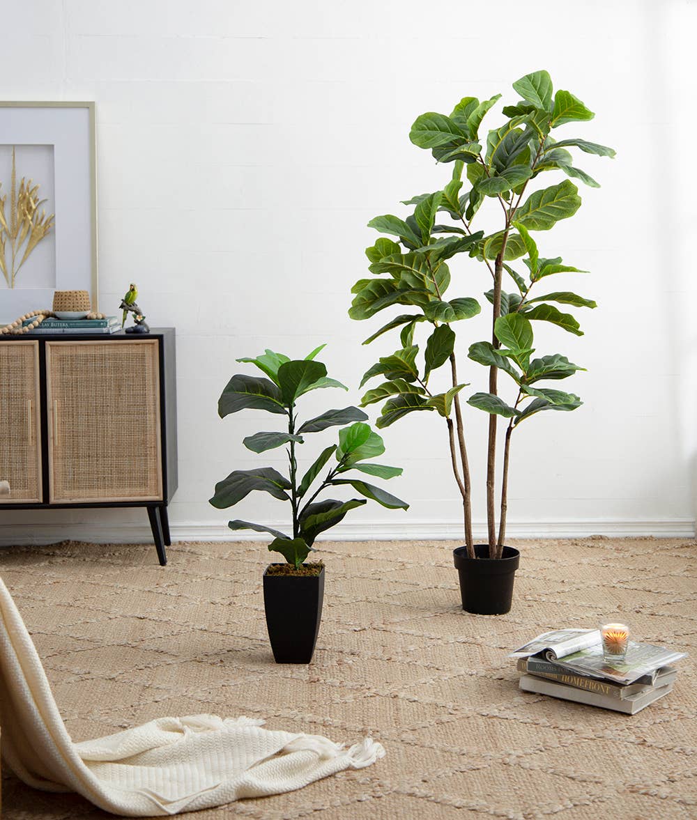 A&B Home Group Inc. – wholesale Artificial plant – 24x24x59"H Faux Fiddle Leaf Fig in Black Pot5