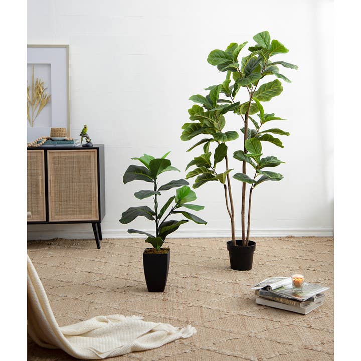 A&B Home Group Inc. - Wholesale Artificial plant - 24x24x59"H Faux Fiddle Leaf Fig in Black Pot5