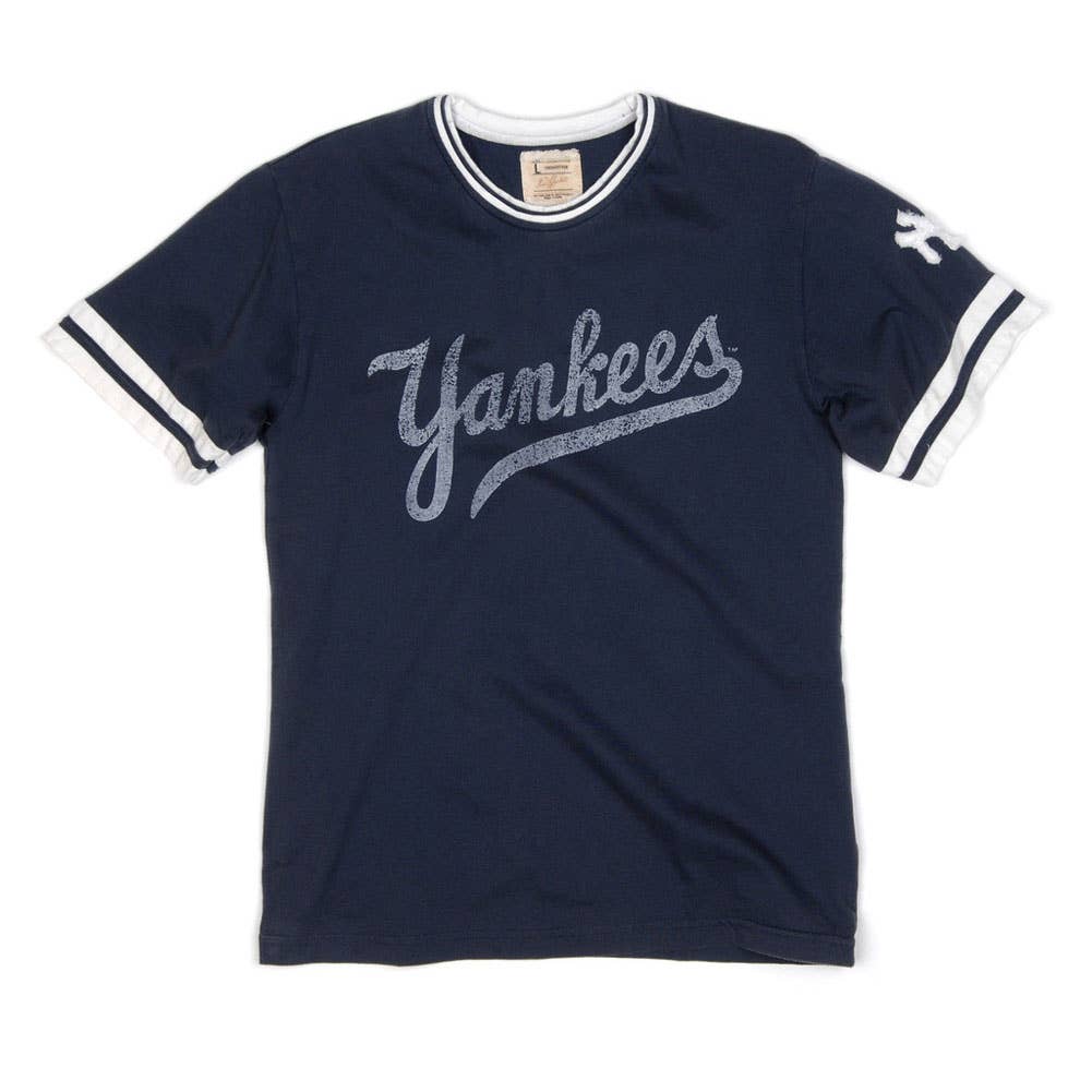 Official Store - Wholesale Screen Printed T-Shirt - Men's - New York Yankees - Cursive Logo Men's Baseball Jersey0