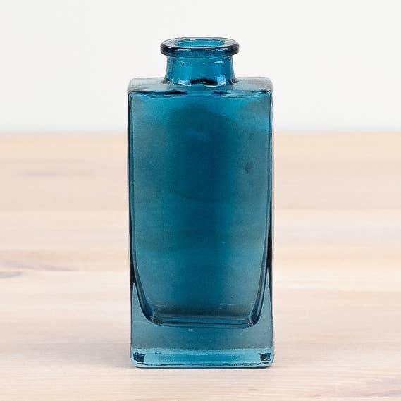 Vaso di vetro blu, 12 cm per la vendita all'ingrosso da parte di Gainsborough Giftware x Portland Living