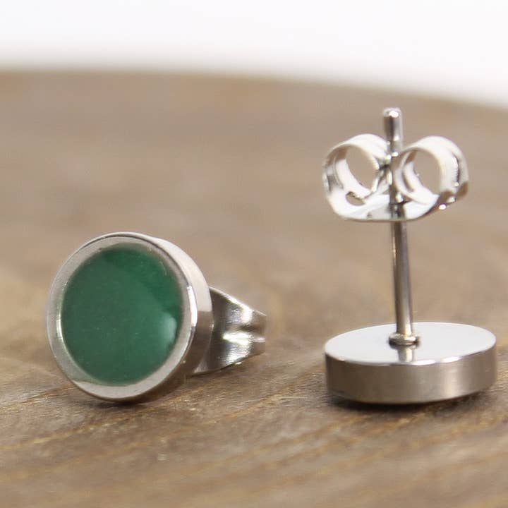 Boucles d'oreilles en malachite pour la vente par Pure Impressions Design